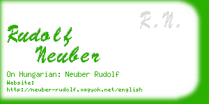 rudolf neuber business card